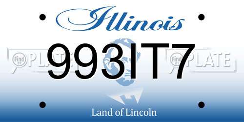 993IT7 Illinois License Plate