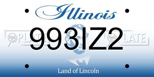 993IZ2 Illinois License Plate