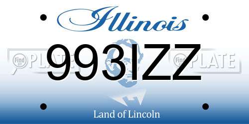 993IZZ Illinois License Plate