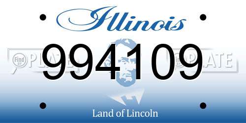 994109 Illinois License Plate