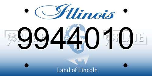 9944010 Illinois License Plate
