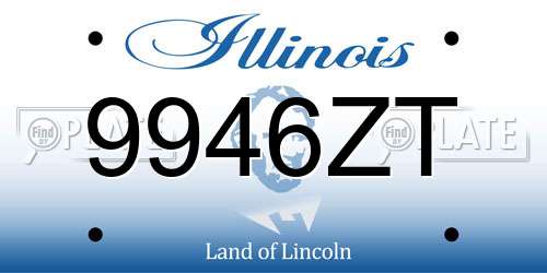 9946ZT Illinois License Plate