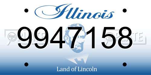 9947158 Illinois License Plate