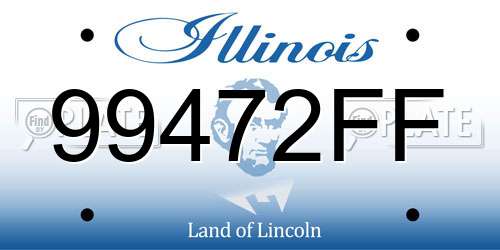 99472FF Illinois License Plate