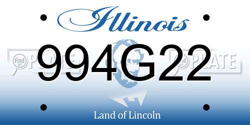 994G22 Illinois License Plate