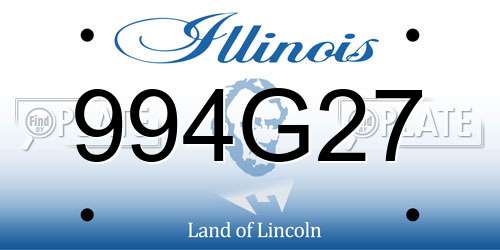 994G27 Illinois License Plate
