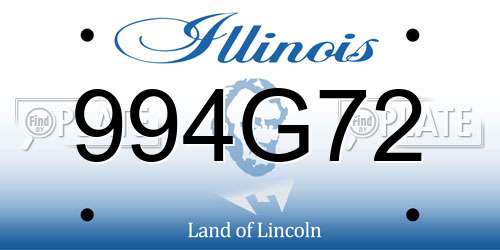 994G72 Illinois License Plate