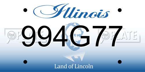 994G77 Illinois License Plate