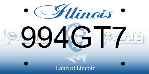 994GT7 Illinois License Plate
