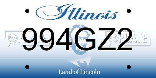 994GZ2 Illinois License Plate