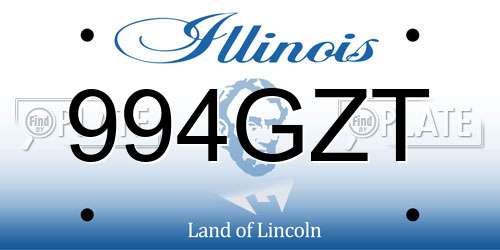 994GZT Illinois License Plate