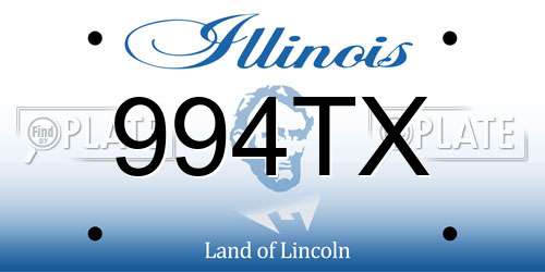 994TX Illinois License Plate