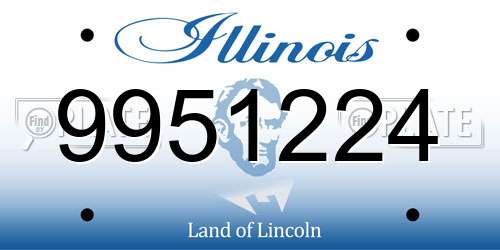 9951224 Illinois License Plate