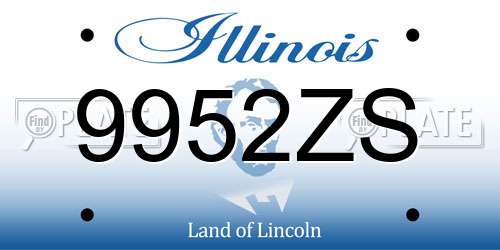 9952ZS Illinois License Plate