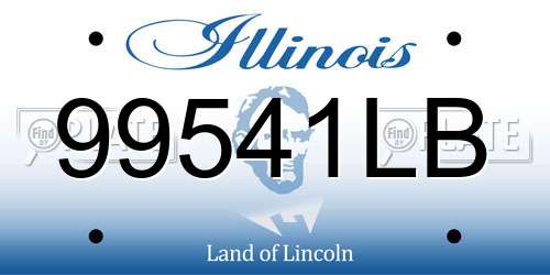 99541LB Illinois License Plate