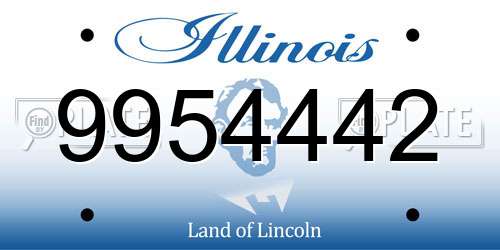 9954442 Illinois License Plate