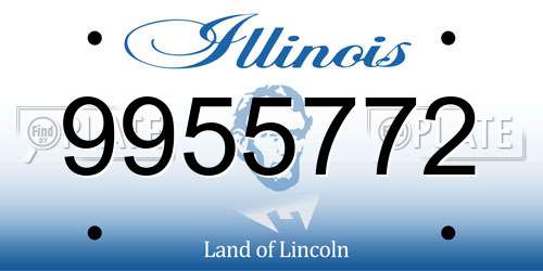 9955772 Illinois License Plate