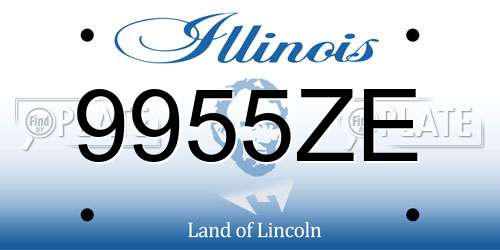 9955ZE Illinois License Plate