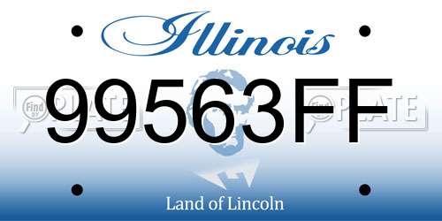 99563FF Illinois License Plate
