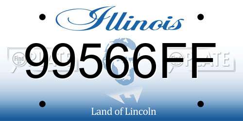 99566FF Illinois License Plate