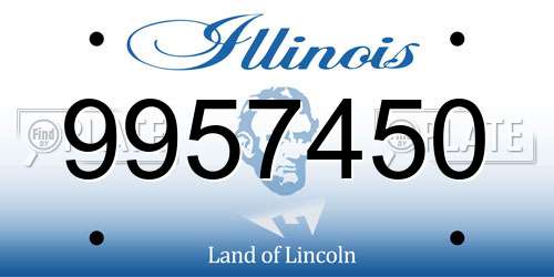 9957450 Illinois License Plate