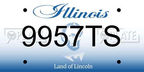 9957TS Illinois License Plate