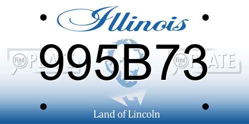 995B73 Illinois License Plate