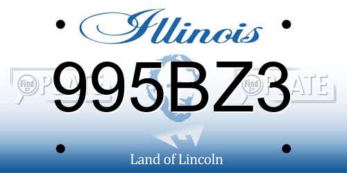 995BZ3 Illinois License Plate