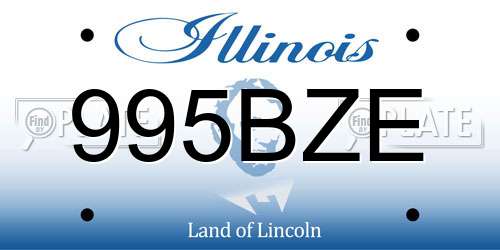 995BZE Illinois License Plate