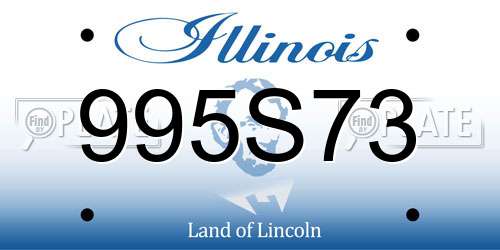 995S73 Illinois License Plate