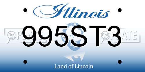 995ST3 Illinois License Plate