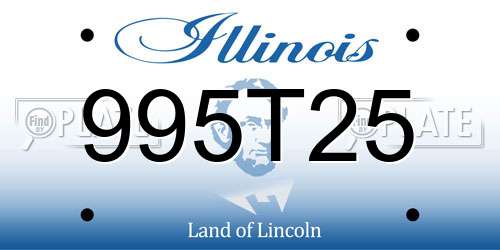995T25 Illinois License Plate