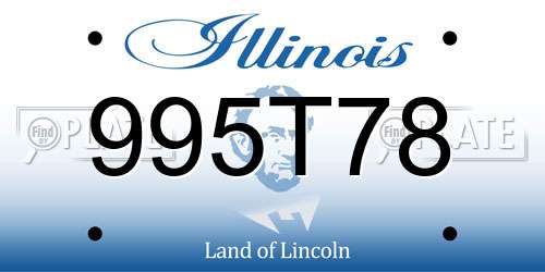 995T78 Illinois License Plate