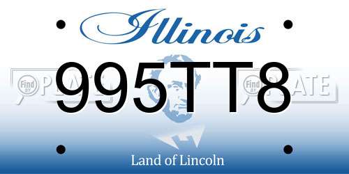 995TT8 Illinois License Plate