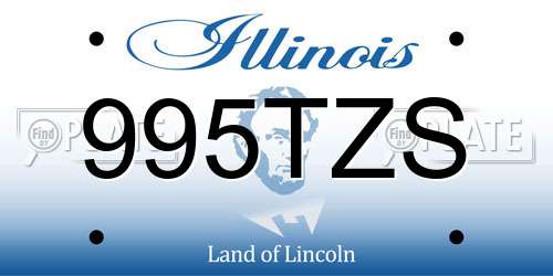 995TZS Illinois License Plate