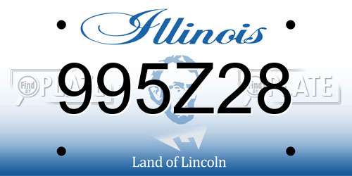 995Z28 Illinois License Plate