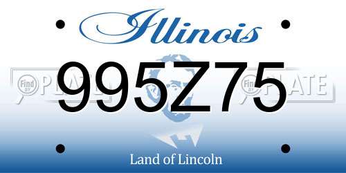 995Z75 Illinois License Plate