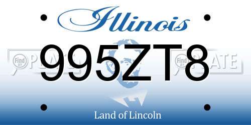 995ZT8 Illinois License Plate
