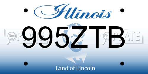 995ZTB Illinois License Plate