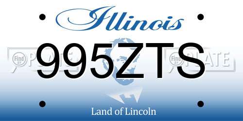 995ZTS Illinois License Plate