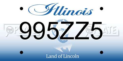 995ZZ5 Illinois License Plate
