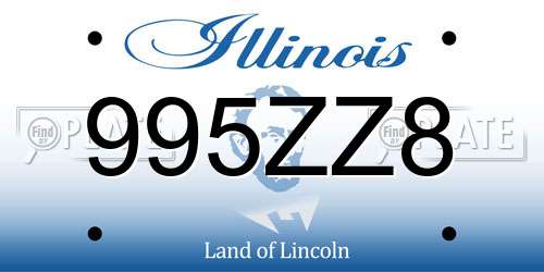 995ZZ8 Illinois License Plate