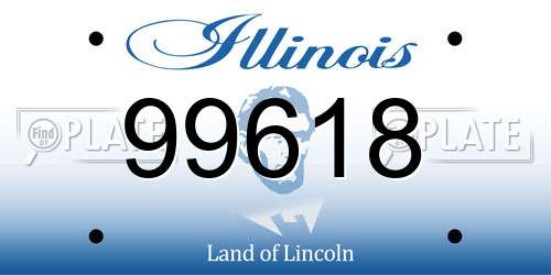 99618 Illinois License Plate