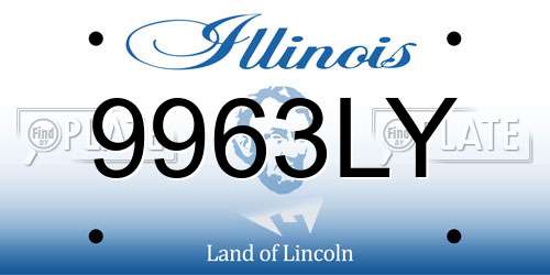 9963LY Illinois License Plate