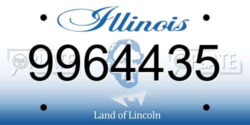 9964435 Illinois License Plate