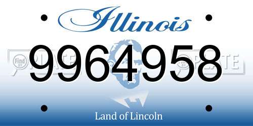 9964958 Illinois License Plate
