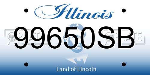 99650SB Illinois License Plate