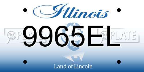 9965EL Illinois License Plate