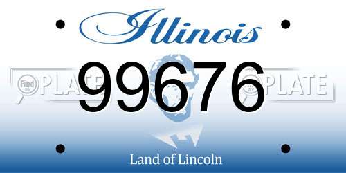 99676 Illinois License Plate