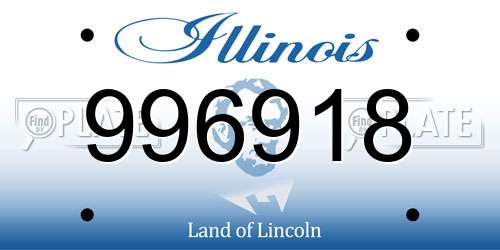 996918 Illinois License Plate